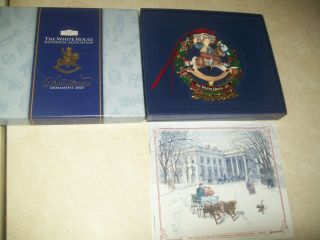 2003 " White House Historical Christmas Ornament Org.  Box/paperw