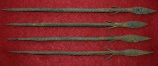4 Iron Spear Points,  Bura Culture 200 - 600 Years Old