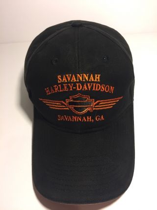 Harley Davidson Hat Savannah Georgia Snap Back One Size Dad Hat
