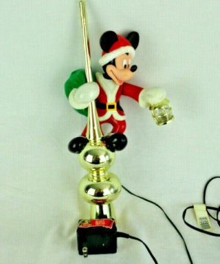 Mr Christmas Animated Walt Disney Mickey Mouse Tree Topper Lighted 1994 No Box