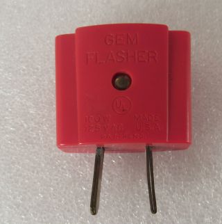 Vintage Gem Flasher Plug 100w,  125v Christmas Lights Blinker And