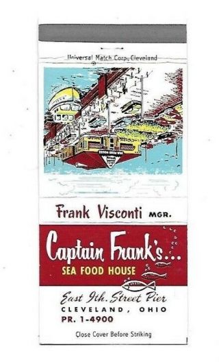 Vintage Matchbook Cover Captain Frank 