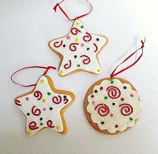 3 Kurt Adler 3 1/2 " Cookie Clay Dough Cookie Christmas Ornaments
