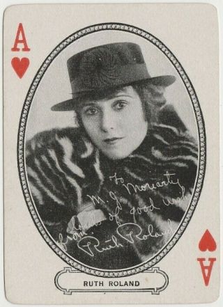 Ruth Roland 1916 Mj Moriarty Silent Film Star Playing Card - Pose 1 Of 4