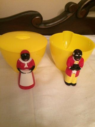 Aunt Jemima & Uncle Mose Sugar And Creamer With Lid - F&f Mold & Die,  Inc