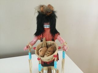 Navajo Kachina Doll.  11” Signed Corn Maiden.
