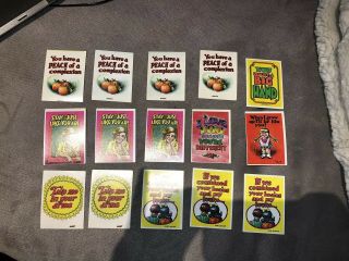 1965 Topps Monster Greeting Cards 15 Assorted Ex Really Shape Monsters