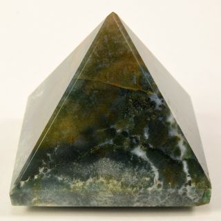2.  5 " Green Moss Agate Pyramid Polished Gemstone Crystal Mineral Specimen - India