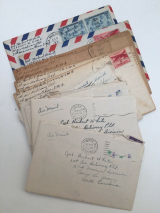 Handwritten Love Letters Lovers 1940s Uss Navy Marine Usmc