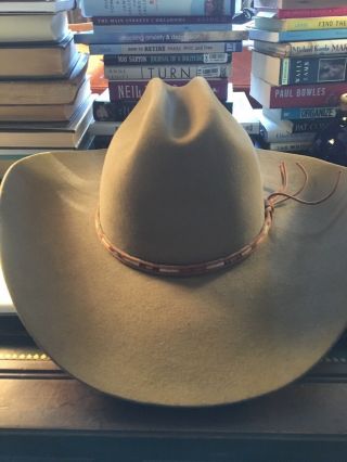 LAST CHANCE— Rodeo King Brown 5x Beaver Felt Western Cowboy Gray Sz 7 1/8 2