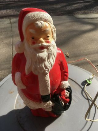 1968 Empire Santa Claus Plastic Light Up Blow Mold Christmas -