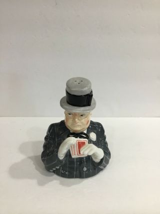 Clay Art 1999 W.  C.  Fields Playing Cards Salt And Pepper Shakers
