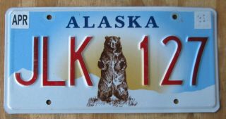 Alaska - Bear License Plate Jlk 127