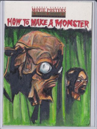 Breygent Classic Vintage Movie Posters 3.  5 " X5 " Sketch How To Make A Monster