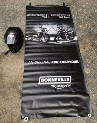 Triumph Bonneville T100 Promotional Dealership Banner 77”t 33”w