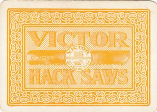 1 Wide Playing Swap Card Advertising Victor Hack Saws