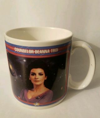Vintage 1992 Star Trek The Next Generation Counselor Deanna Troi Coffee Tea Mug