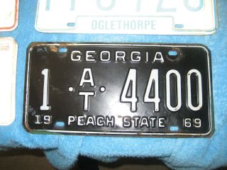 1969 Vintage Georgia Automobile License Plate Fulton