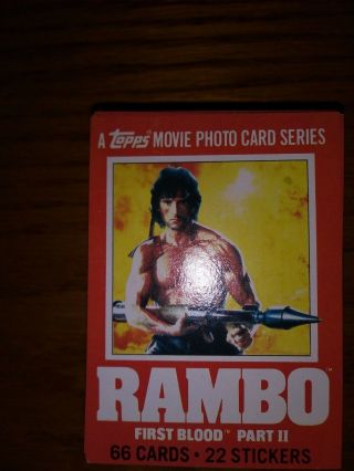 1985 Rambo First Blood Part II complete 66 card trading set rapper 4