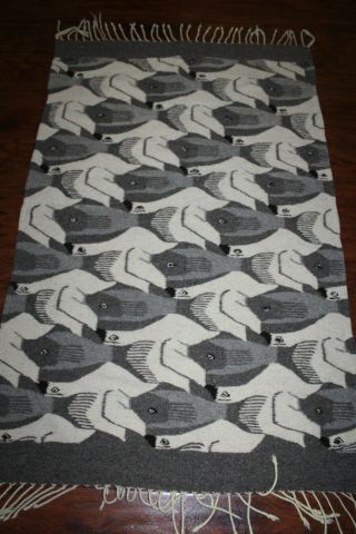 Zapotec Vintage Mexican Hand Woven Wool Bird Rug Wall Hanging