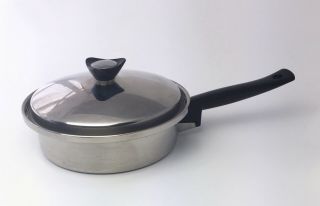 Vtg Flavorite Tri - Ply 18 - 8 Stainless Steel Sauce Pan With Lid 8 - 1/2 " X 2 - 1/2 "