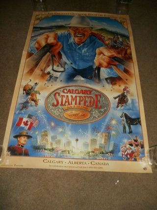 1998 Calgary Stampede Poster 22 3/4 " Wide X 34 " Greatest Outdoor Show On Earth