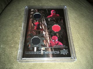 Spider - Man Homecoming Tom Holland 2017 Marvel Upper Deck Triple Relic Card