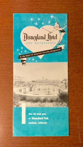 Rare 1950s Disneyland Hotel And Restaurants Brochure With Room Rates