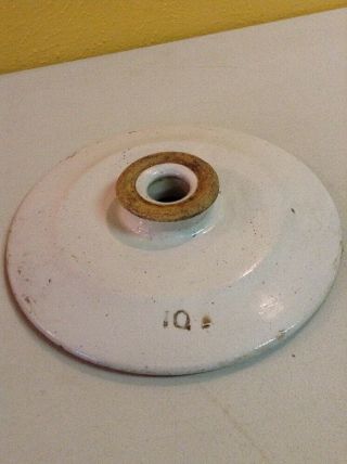 10.  25 " Vintage Antique Stoneware Crock Pottery Butter Churn Lid Top