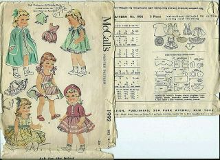 M 1992 Sewing Pattern 23 " Doll Clothes Baby Sue Saucy Walker Posie 50 