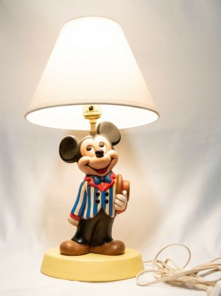 Vintage Mickey Mouse Ceramic Lamp by Walt Disney Productions 2