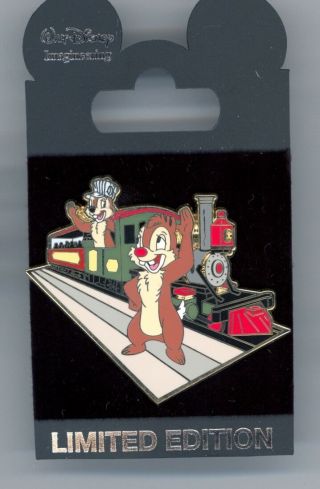 Wdi Disney Imagineernig Chip & Dale With Disneyland Railroad Train Cast 300 Pin