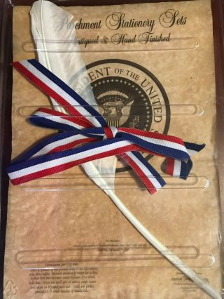 Parchment Stationary - President Of The United States - Antiqued & Hand Finished