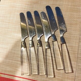 Supreme Cutlery Lucite 70’s Knives 18 - 8 Japan Set Of 6 Retro Midcentury