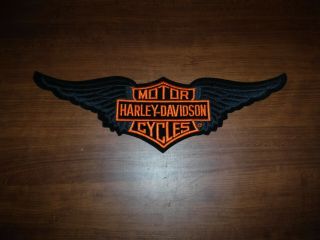 Vintage Harley Davidson Motorcycle Patch Large Made In Usa L@@k
