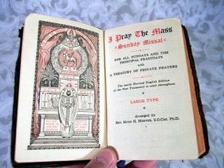 Vintage 1941 I Pray The Mass Sunday Missal by Father Hoever 5