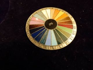Rare Vintage Enameled Salesmans Sample Color Wheel Emblem Bastian Bros