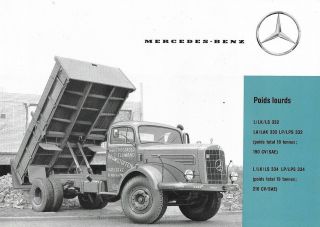 Mercedes - Benz " L / Lk / Ls / Lp 332 / 334 " Trucks - 1961 - French Sales Brochure