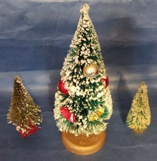 Vintage Bristle Brush Christmas Trees