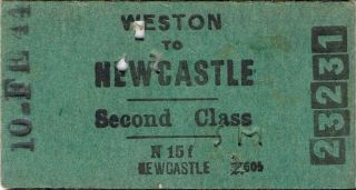 Railway Tickets A Trip From Weston To Newcastle By The Old Nswgr And Smr In 1944