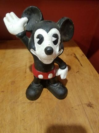 Cast Iron Mickey Mouse Vintage Bank (9 - 1/4 " Tall)