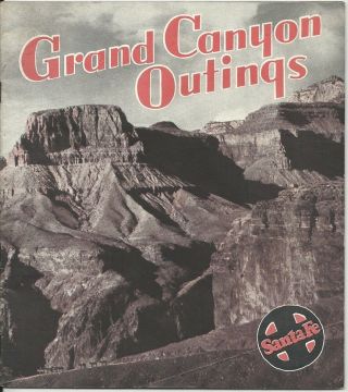 1937 Santa Fe Railway Brochure - Grand Canyon Outings