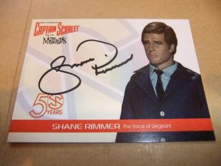 Gerry Anderson Captain Scarlet 50 Years Shane Rimmer Sr1 Autograph Card