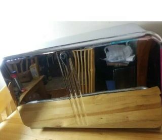 Vintage Retro Stainless Steel Kitchen Chrome Breadbox - Beauty Box By Lincoln