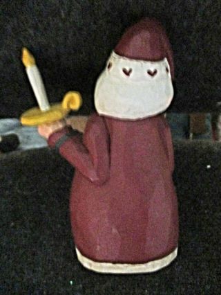Midwest of Cannon Falls Eddie Walker,  Santa w/ Candle & Cats Wood Carving 2