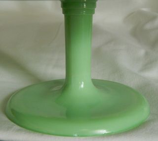 Vintage Jadeite Green Milk Glass Cake Stand 5