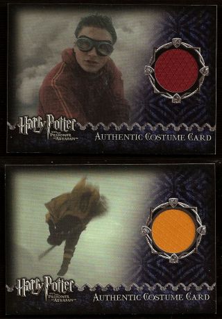 Harry Potter Prisoner Of Azkaban Costume Cards Daniel Radcliffe & Cedric Diggory