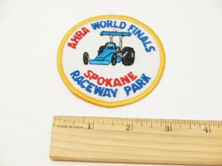 Rare Vintage Ahra World Finals Spokane Embroidered Patch Racing Hot Rod 3 "