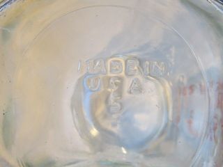 VINTAGE Glasco GLASS Belly Bump Baby Formula Measuring PITCHER 1 QT 4 CUP,  USA 5