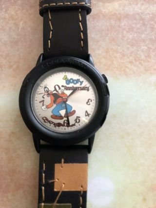Vintage Walt Disney 70th Anniversary Goofy Watch - Leather Wrist Band